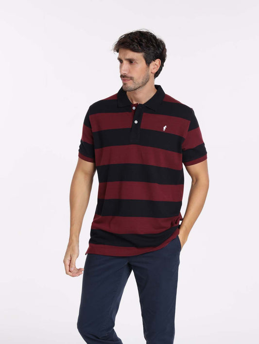 Polo OMAHA Bordeaux/ Marine